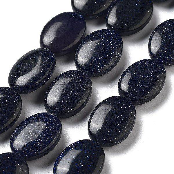 Synthetic Blue Goldstone Beads Strands