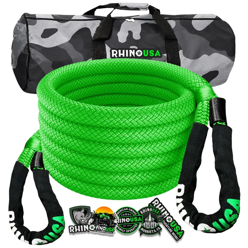 Rhino USA Kinetic Recovery Tow Rope Heavy Duty Offroad Snatch Strap for UTV, ATV, Truck, Car, Tractor - Ultimate Elastic Stra...