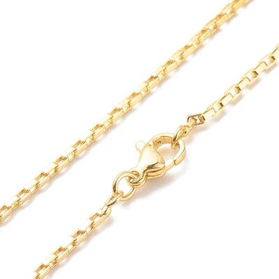 Brass Box Chains Necklace for Women