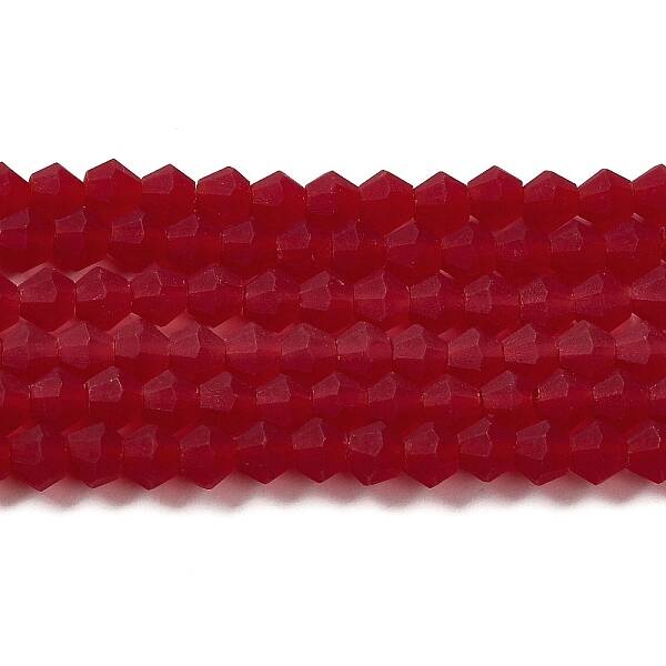 Imitate Austrian Crystal Frosted Glass Beads Strands