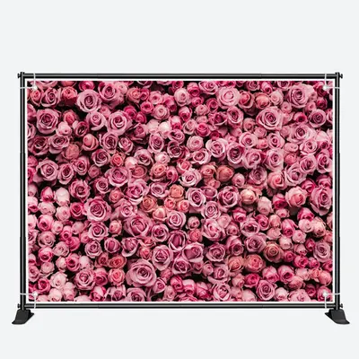 Dense Pink Flowers Photo Valentines Day Backdrop - Aperturee