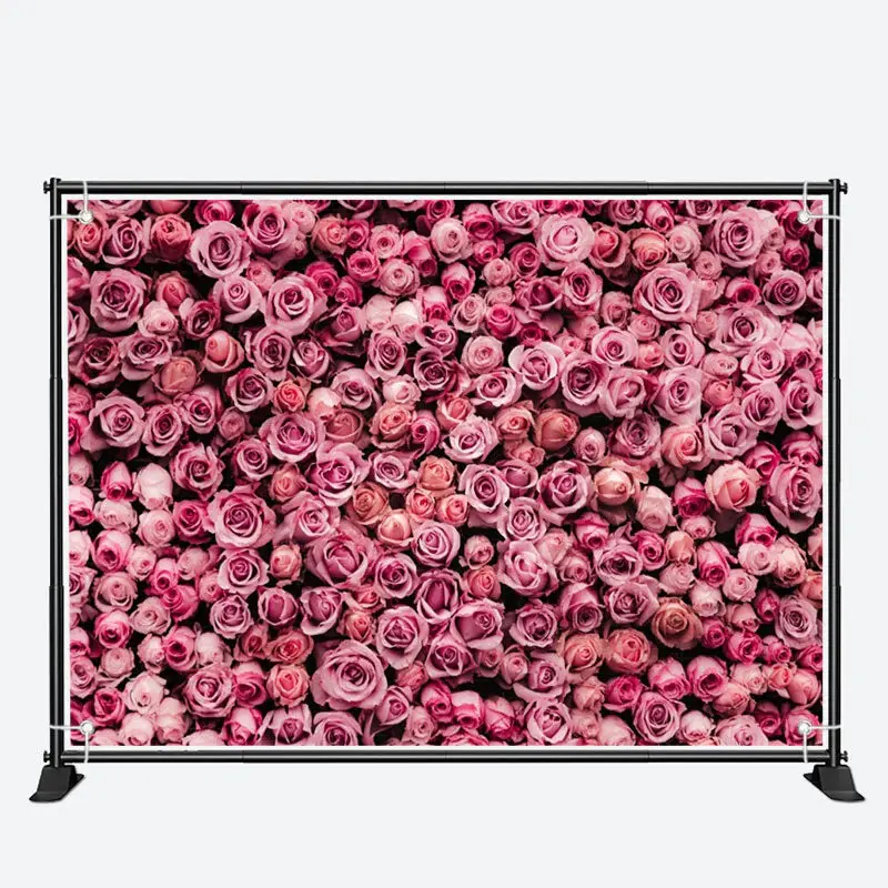 Dense Pink Flowers Photo Valentines Day Backdrop - Aperturee