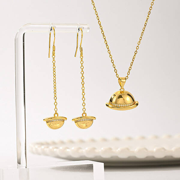 Luxury Pendant Necklace Earrings Set for Women