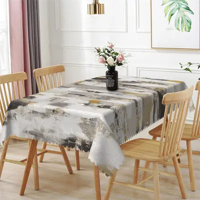Mottled Paint Distressed Style Rectangle Tablecloth - Aperturee