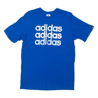 ADIDAS Mens T-Shirt Blue S