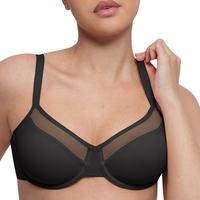 FeelinGirl Minimizer Bras for Women Comfort Underwire Balconette Bras  Deep U-Shaped Back Plus Size Full Cup Coverage No Padd...