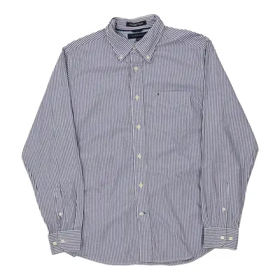 Tommy Hilfiger Striped Shirt - Medium Blue Cotton