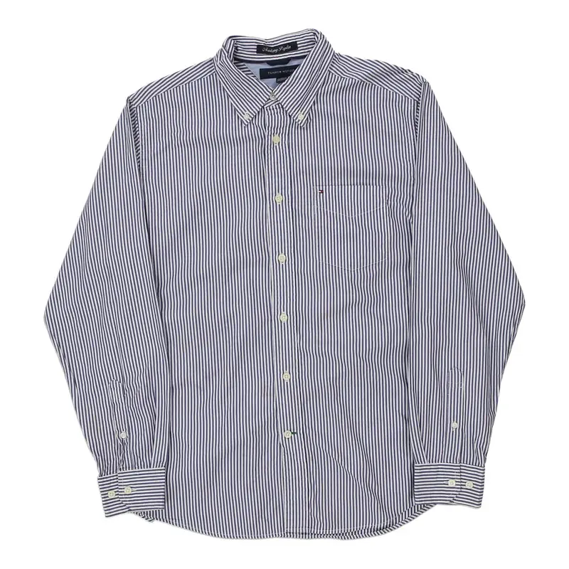 Tommy Hilfiger Striped Shirt - Medium Blue Cotton