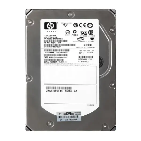 412751-014 HP 72.8GB Ultra-320 SCSI 15000 3.5-inch Hard Drive
