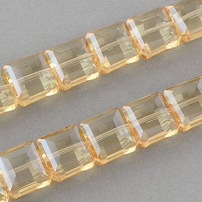 Electroplate Faceted Transparent Glass Beads Strands