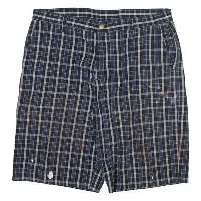 DICKIES Mens Casual Shorts Black Check XL W38