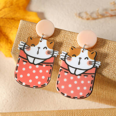 Funny Animal Acrylic Stud Earrings