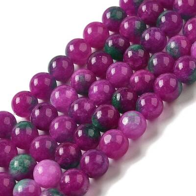 Natural Dyed White Jade Beads Strands
