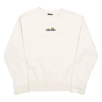 ELLESSE Womens Sweatshirt Cream UK 14