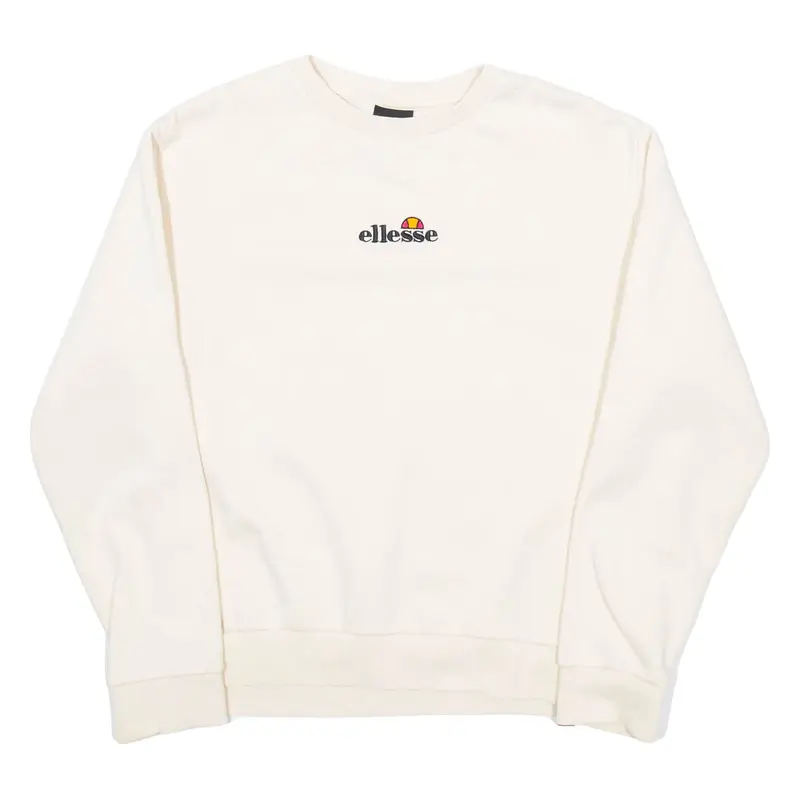 ELLESSE Womens Sweatshirt Cream UK 14