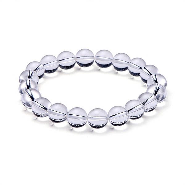 Natural Crystal Round Beads Stretch Bracelets