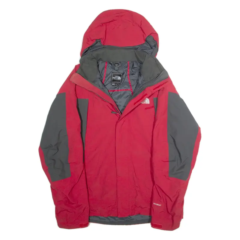 THE NORTH FACE Mens Rain Jacket Red Hooded S