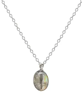 Dia Necklace | Gemstone: Sapphire | Metal Color: Silver