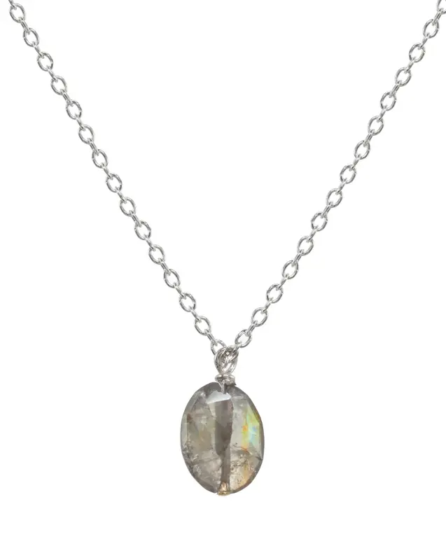 Dia Necklace | Gemstone: Sapphire | Metal Color: Silver