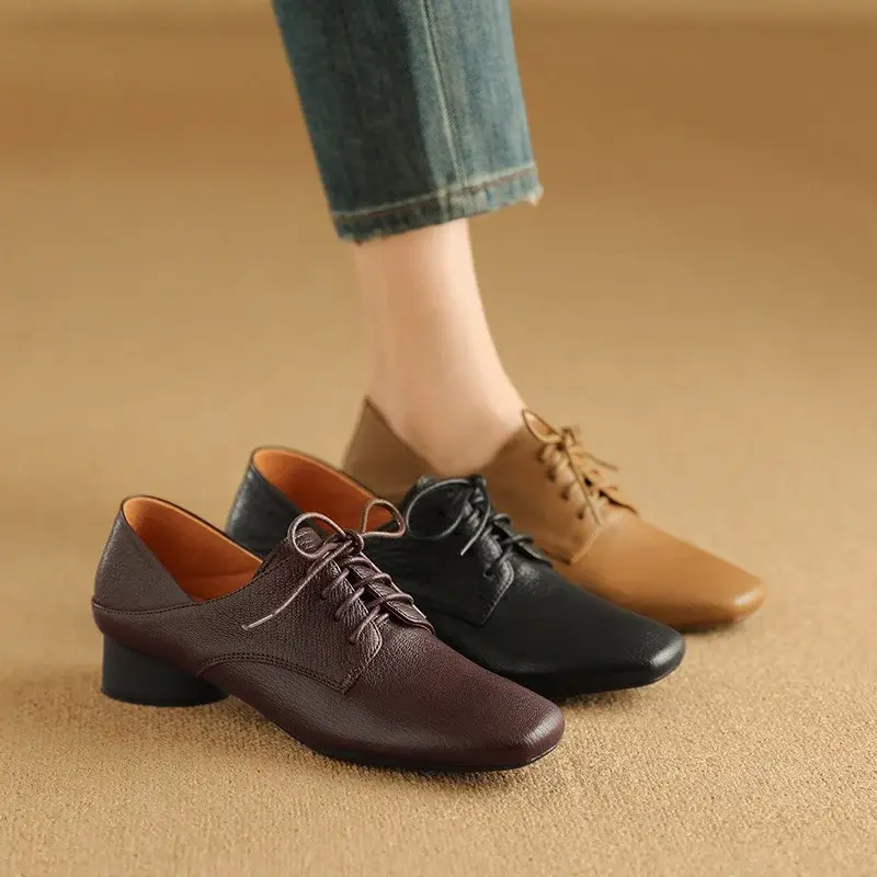 CHIKO Brandi Square Toe Block Heels Oxfords Shoes