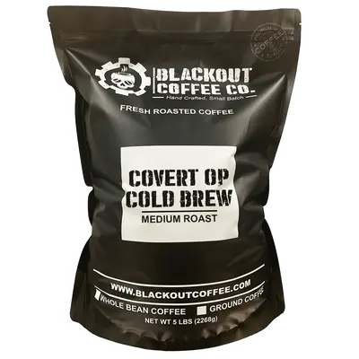 Covert OP Cold Brew 5 LB - ✔️100% Arabica Beans  ✔️ Medium Roast  ✔️Perfect as Cold Brew Drip Coffee - Whole Bean...