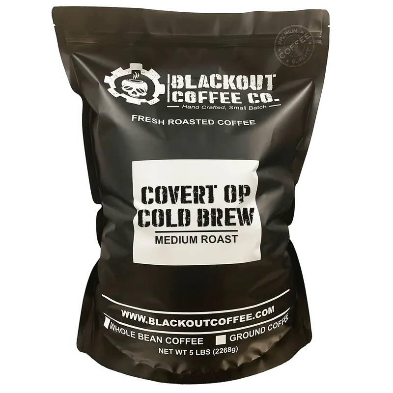 Covert OP Cold Brew 5 LB - ✔️100% Arabica Beans  ✔️ Medium Roast  ✔️Perfect as Cold Brew Drip Coffee - Whole Bean...