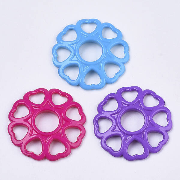 Opaque Acrylic Filigree Joiners Links
