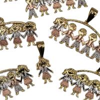 Tricolor Boys and Girls Pendant - Design Variety 1-5, Colorful Charm, Chain Not Included, Selection of Tricolor Pendants for ...