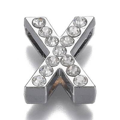 Alloy Letter Slide Charms