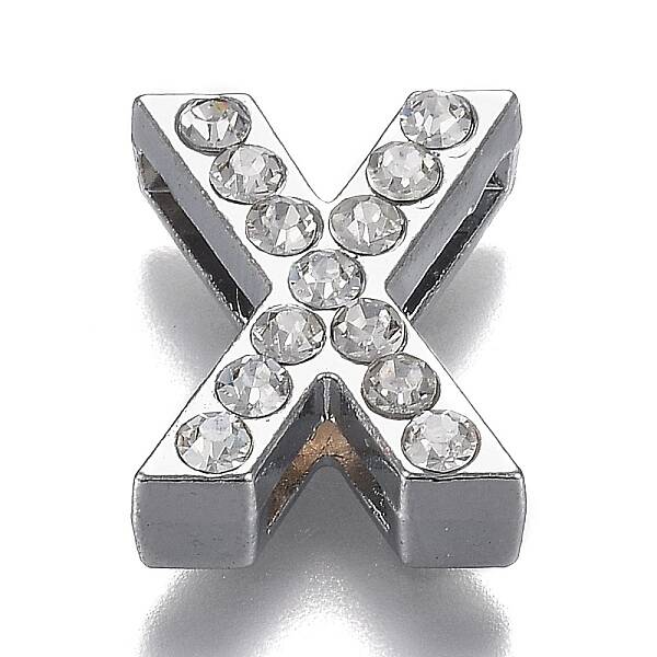 Alloy Letter Slide Charms