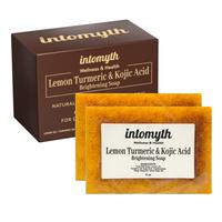 2 PCS Lemon Turmeric & Kojic Acid Brightening Soap, Dark Spot Remover,Soap Body Care Body Wash Lemon Acne Foam turmeric soap ...