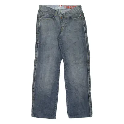 TIMEZONE Mens Jeans Blue Regular Straight Stone Wash W34 L34