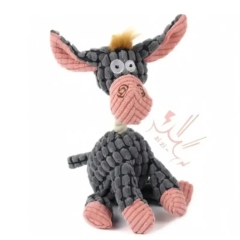 Cute Donkey Design Pet Toy, Pet Squeaky Plush Toy, Pet Chew Toy, Dog & Cat Accessories, Perfect Companion for Small Animals