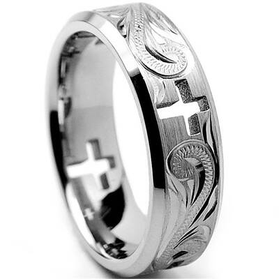 Alloy Hollow Out Cross Finger Ring for Women