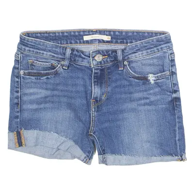 LEVI'S 711 Cut Off Womens Denim Shorts Blue Slim XS W26