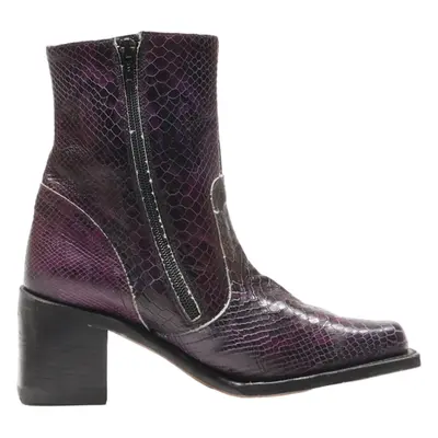 SENDRA Cowboy Boots Purple Leather Womens UK 5