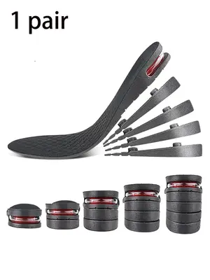 3/4.5/6/7.5cm Adjustable Air Cushion Height Increasing Insoles, 1 Pair Trendy Soft Comfort Elevated Insole for Men & Women, V...