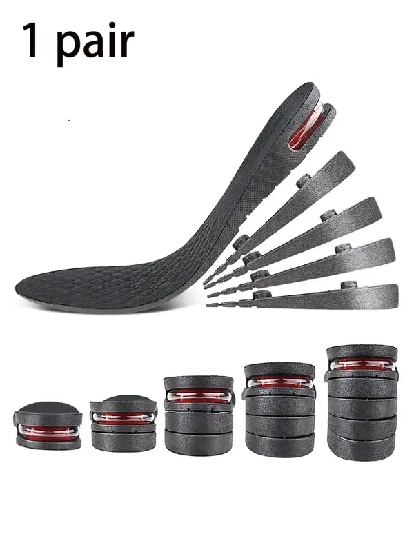 3/4.5/6/7.5cm Adjustable Air Cushion Height Increasing Insoles, 1 Pair Trendy Soft Comfort Elevated Insole for Men & Women, V...