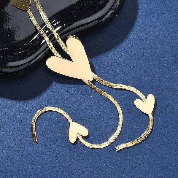 304 Stainless Steel Heart Y Necklaces