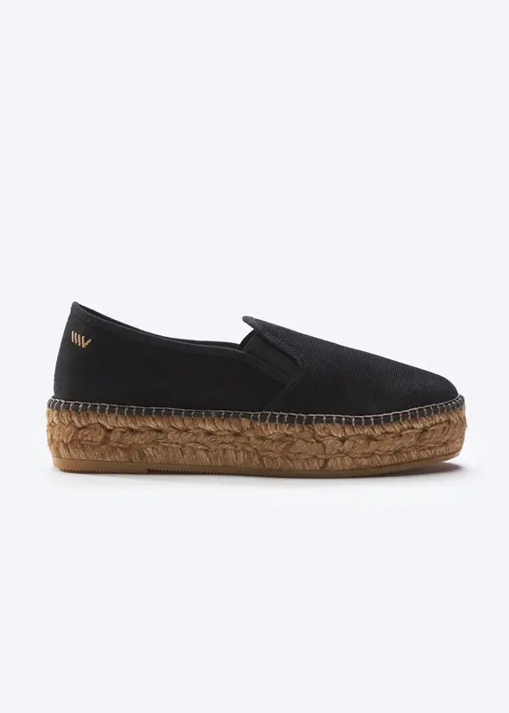 Castell Canvas Espadrille Platforms | Color: Black | Size: 9