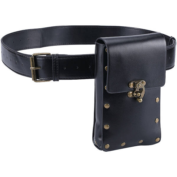 Woman's PU Leather Outdoors Cell phone Waist Bag