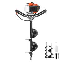VEVOR Post Hole Digger, 52cc 1450W Auger Post Hole digger, Gas Powered Earth Digger with Two Earth Auger Drill Bit 6\
