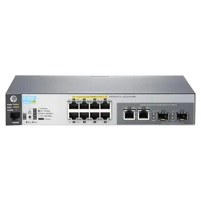 HP J9774A#AKL | Aruba 2530 Series 2530-8G-PoE+ 8 x RJ-45 PoE+ 10/100/1000Base-T and 2 x Combo Gigabit SFP Ports Layer 2 Manag...