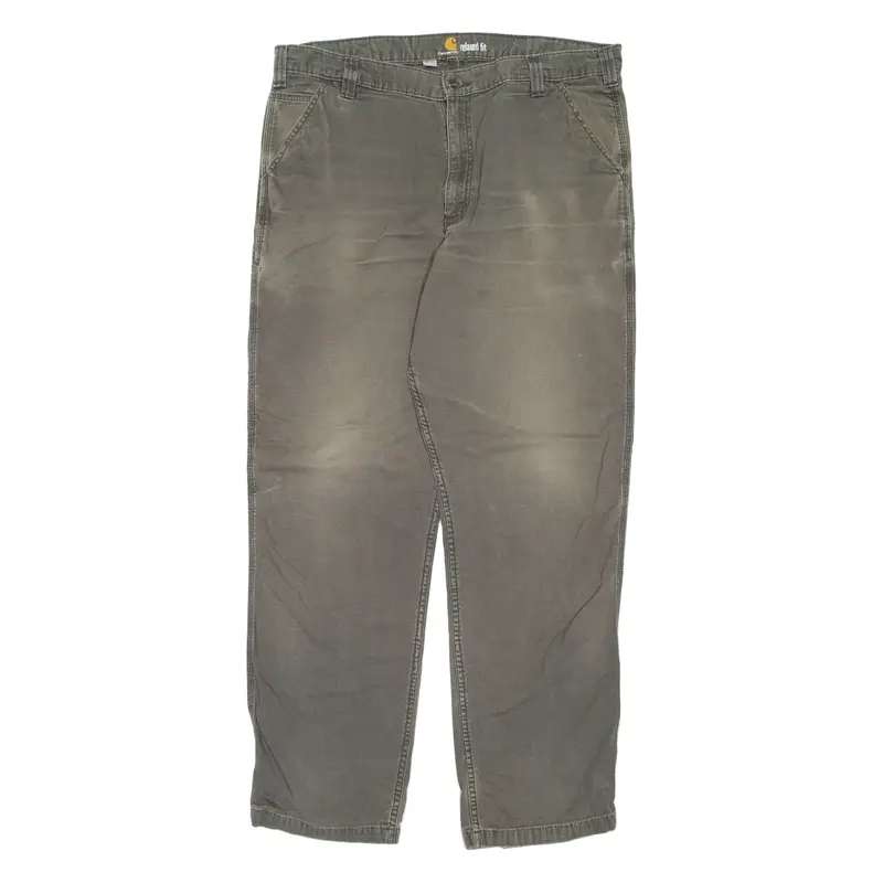 CARHARTT Mens Trousers Grey Relaxed Straight W40 L34