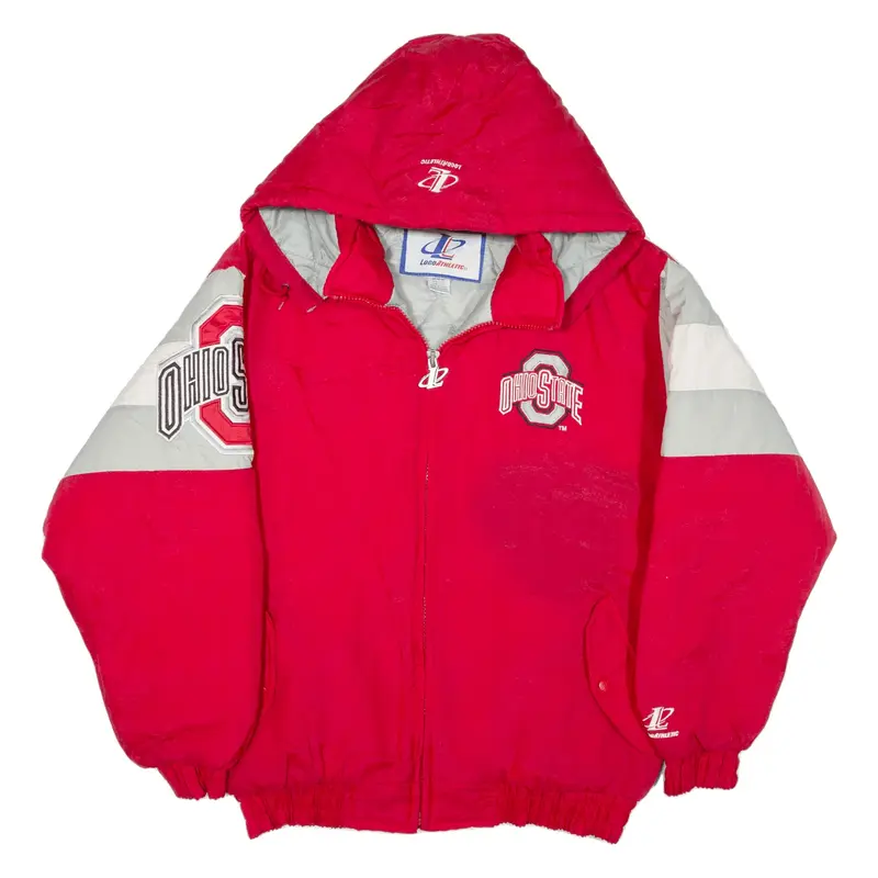 LOGO ATHLETIC Ohio State Buckeyes Insulated USA Coat Red Nylon Mens M