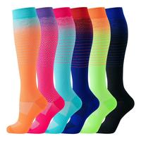Compression Socks, 6 Pairs Comfy Breathable Sports Fit Socks for Running Jogging Cycling, Athletic Socks for Men & Women, Fun...