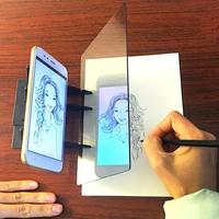 Portable Drawing Copy Board Aid Set, 2 Counts/set Optical Clear Drawing Board, Including Projector Painting Board & Support S...