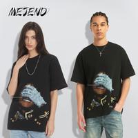 Mens Graphic Tees, 250Gsm Cotton, Oversized Mens tshirt, rhinestone shirt, Comfort Shortsleeve Casual, Streetwear tee, MeJend...