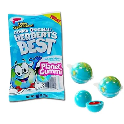Herberts Best Planet Gummi Fruity Liquid Center Snack Sweet Gummy Candy 1/3/5 Pack Deal