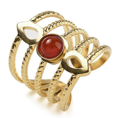 Natural Carnelian Finger Rings